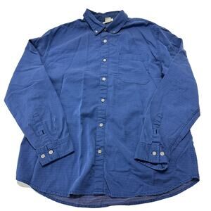 Carbon 2 Cobalt Mens Shirt Size L Blue Pink White All Over Mini Dots 100% Cotton